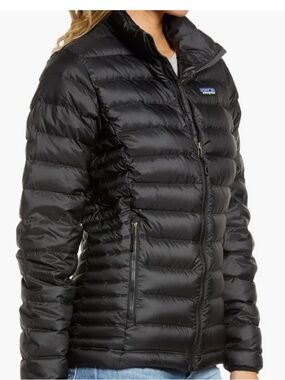 Patagonia Women’s Black Insulated Goose Down Sweater Puffer Jacket Size Small